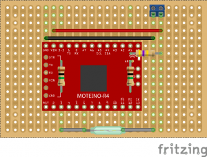 Monteno Door Monitor Schema with Fritzing