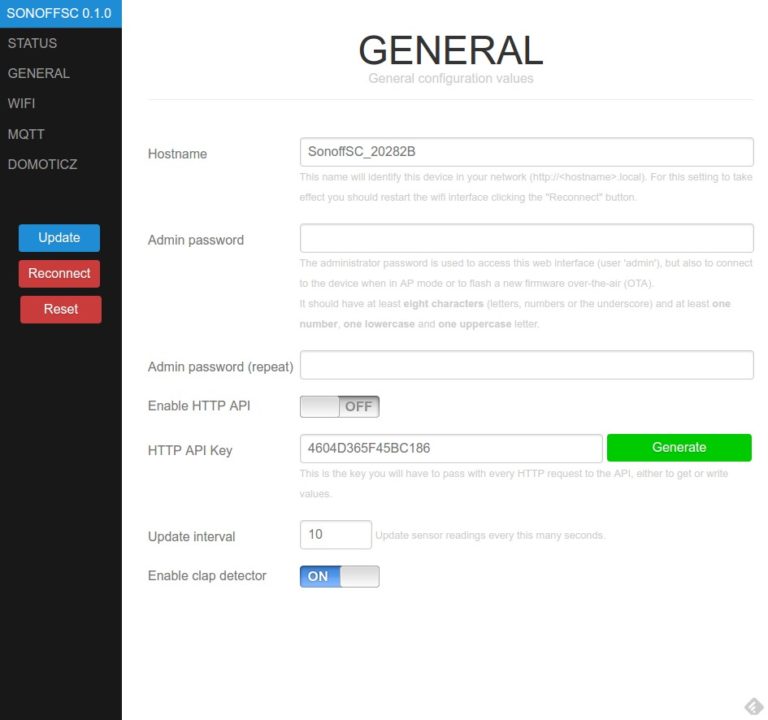 Sonoff SC with MQTT and Domoticz support - Tinkerman